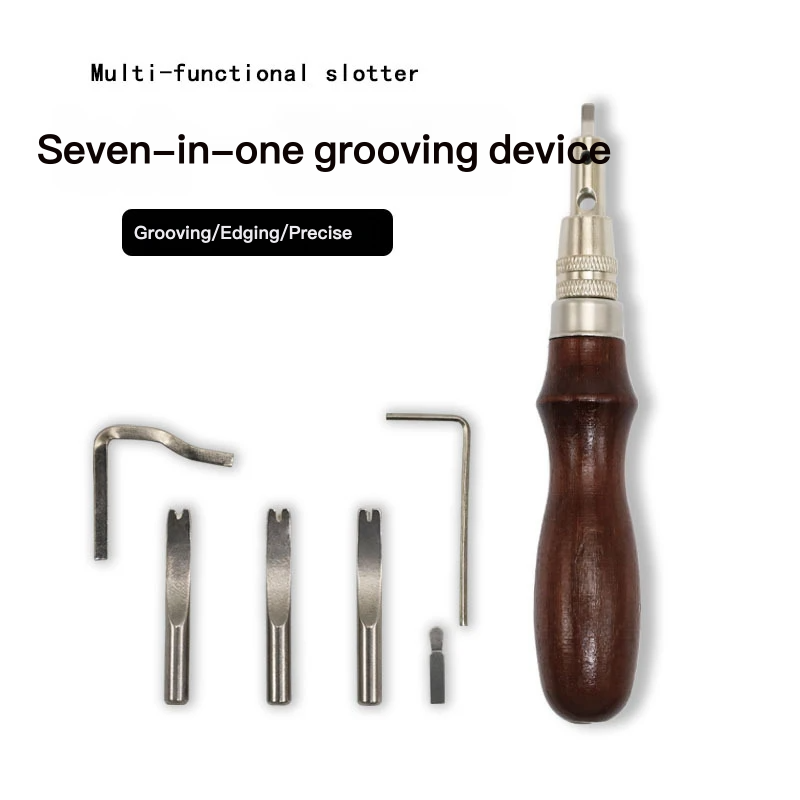 Leatherwork Edge Creaser - Outil de travail du cuir multifonctionnel
