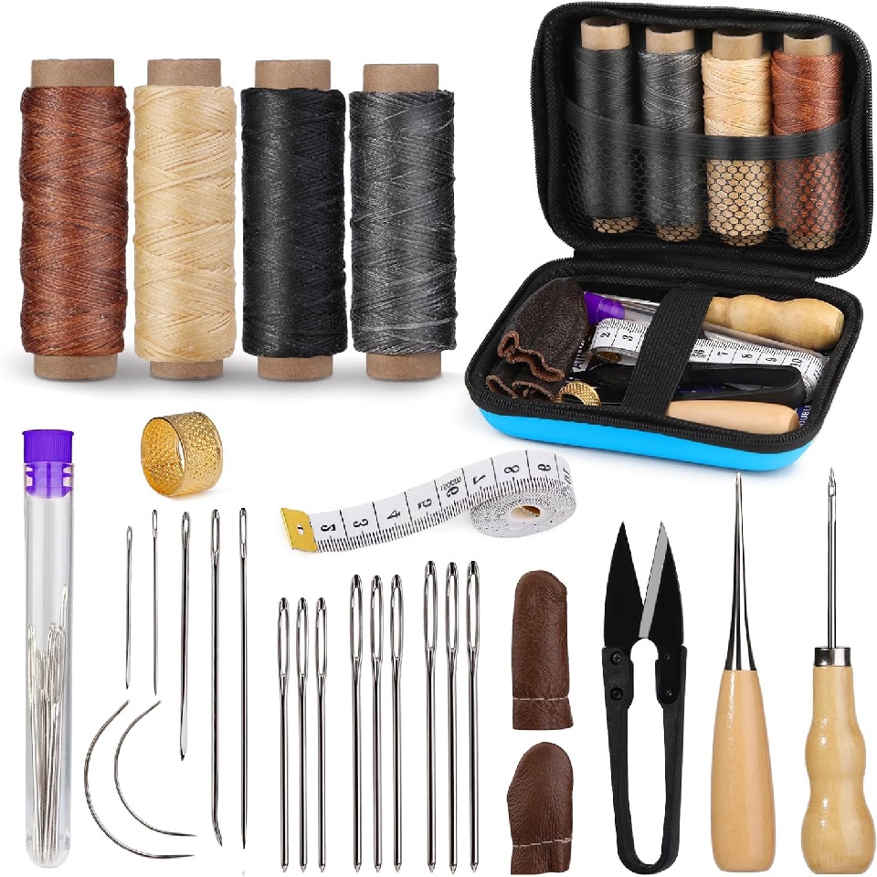 Leatherwork Needles - BUDDUR-Kit d'outils de couture en cuir