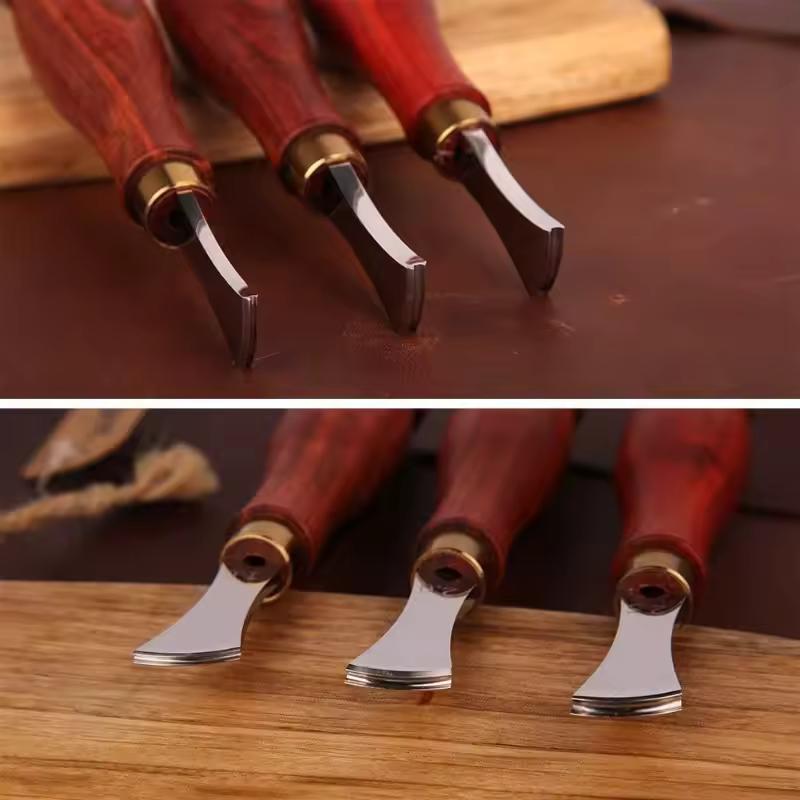 Leatherwork Edge Creaser - 4 outils de rainurage pour bords