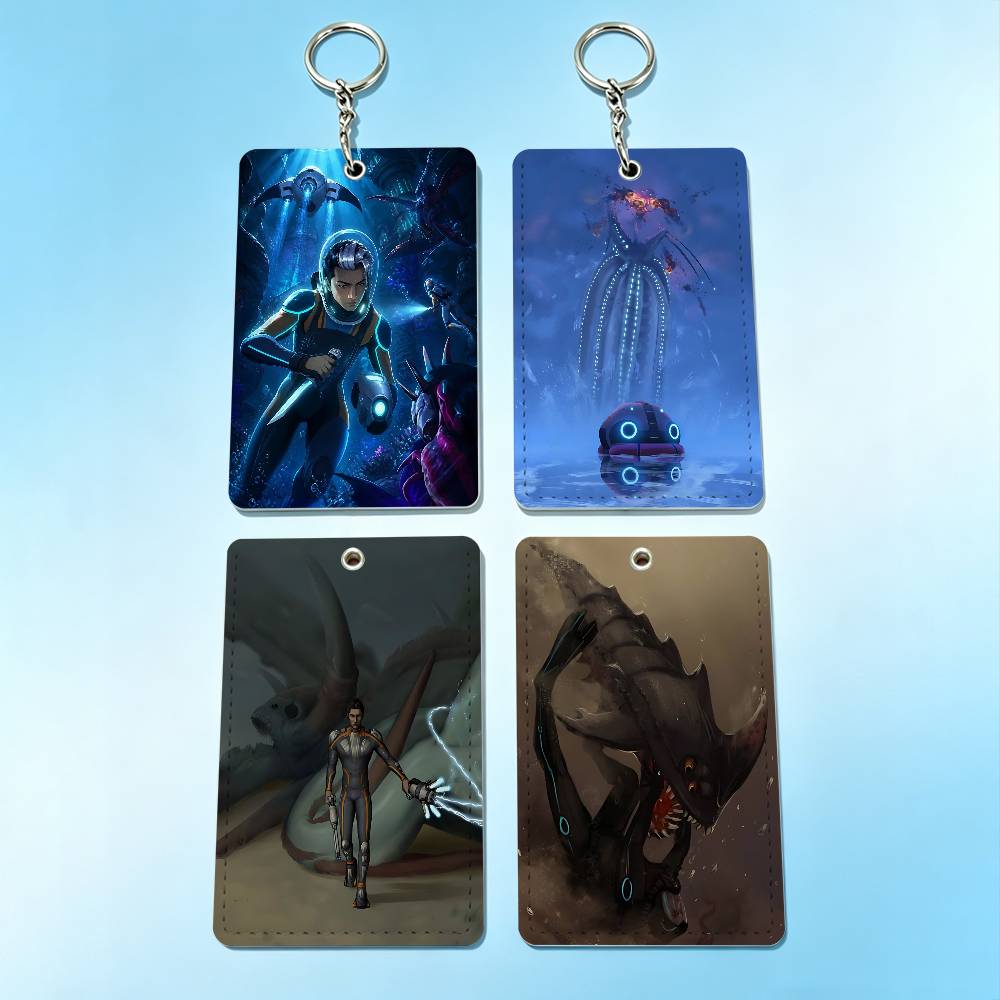 Leather Work - Porte-badge porte-clés S-Subnautica 2, étui de
