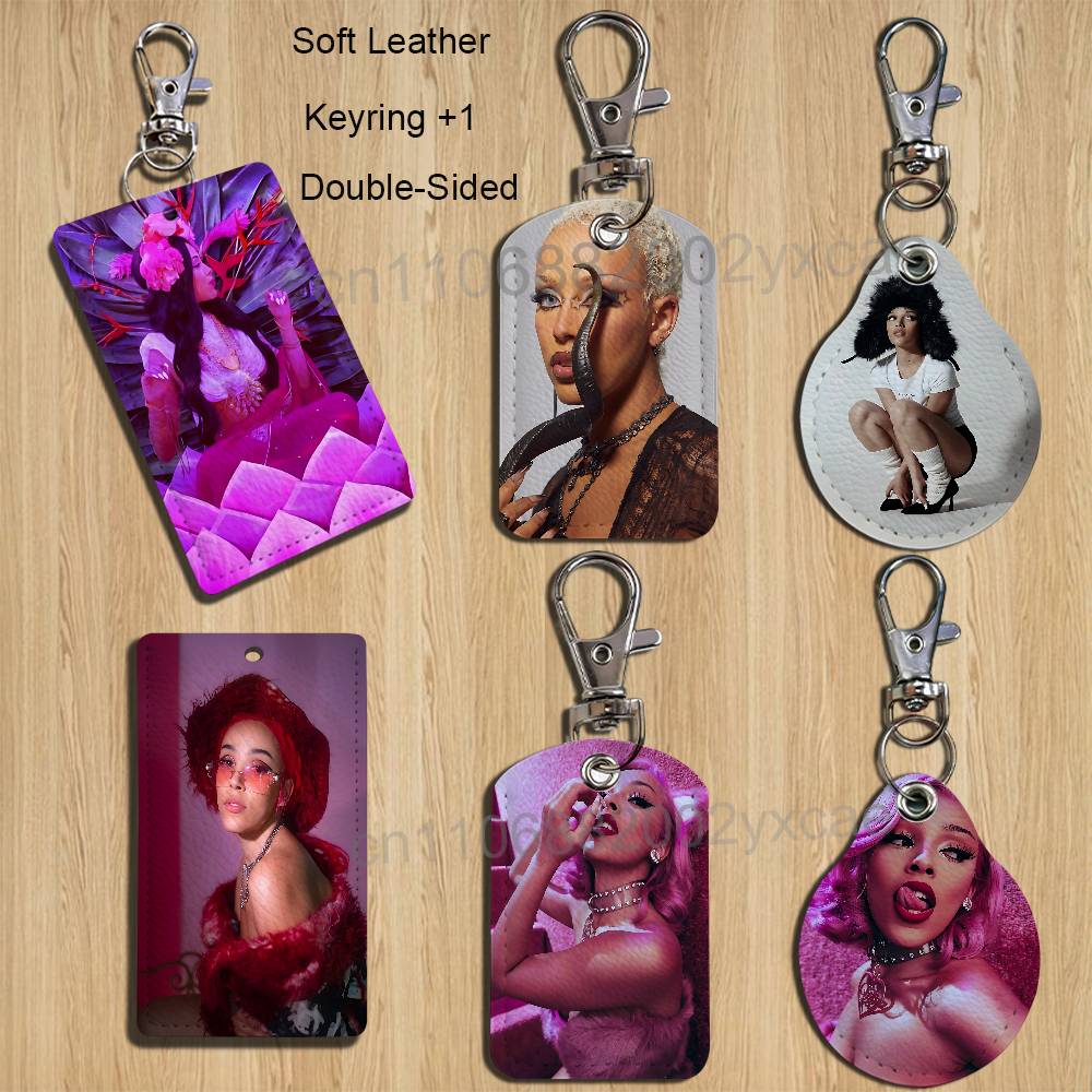 Leather Work - Porte-cartes Doja Cat rouge pour cartes