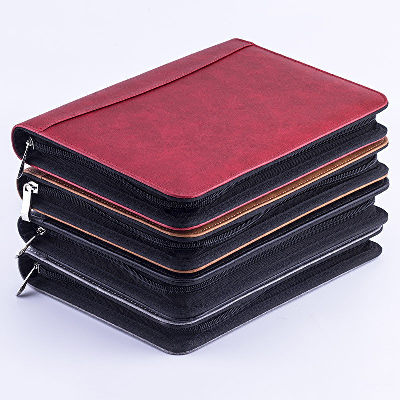 Leather Work Folder - A5 Padfolio dossier sac de documents