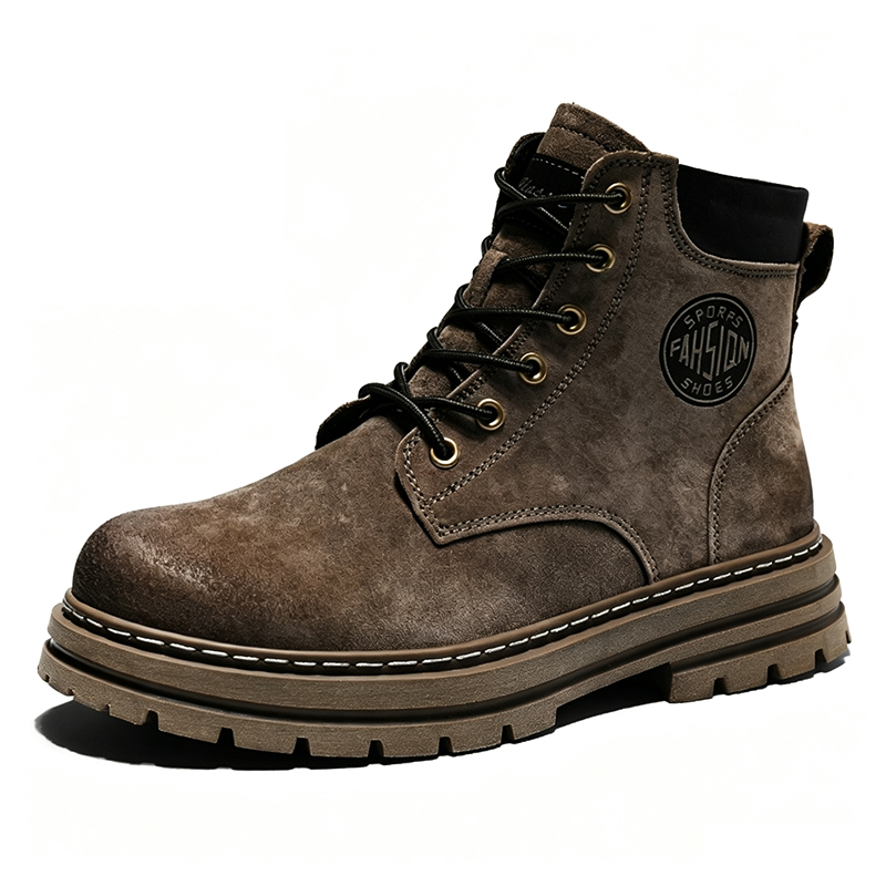 Leatherwork Boots - Bottes d’hiver pour hommes, doublées de