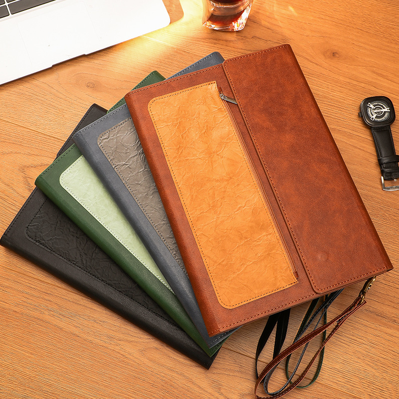 Leather Work Folder - Sac à documents A4 en cuir,