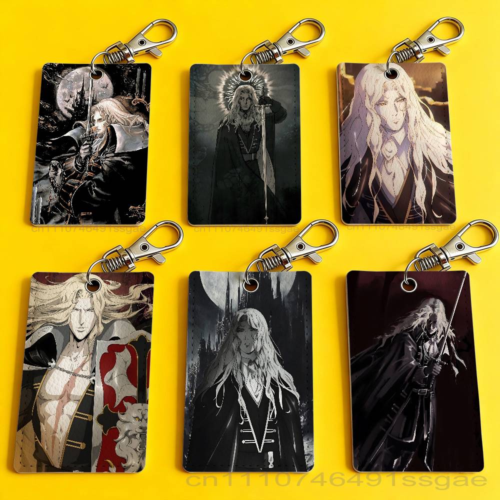 Leather Work - Porte-badge Alucard C-Castlevania, porte-clés pour carte