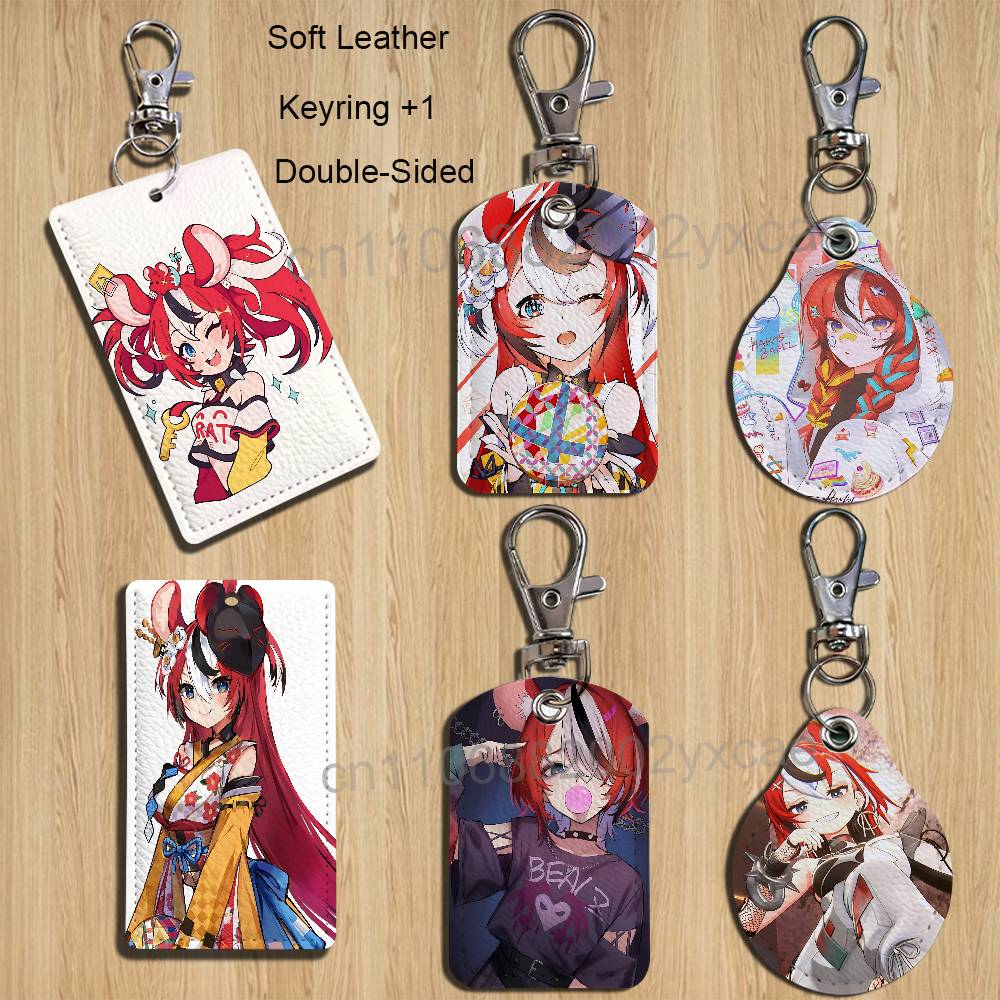 Leather Work - Porte-cartes Hakos Baelz Takodachi mignon pour